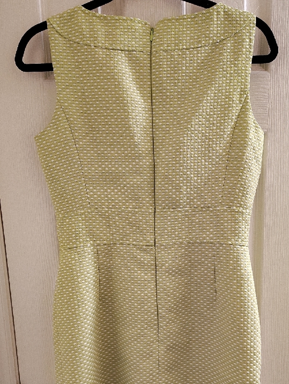 Chico's Lime Textured Sleeveless Midi Sheath Dress - Picture 8 of 11
